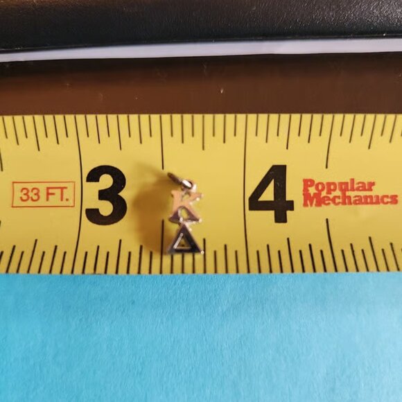 Kappa Delta KD Greek Sorority Lavaliere Charm in Sterling. BENEFITS RESCUE DOGS - Picture 2 of 4